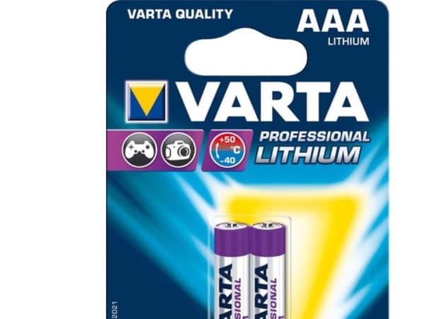 Varta Professional - Batteri 2 x AAA - Li - 1100 mAh