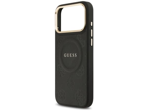 Guess Peony hot stamp MagSafe-deksel til iPhone 17 Pro Max - Sort