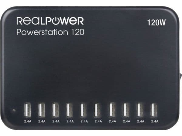 RealPower Power Station 120, Indendørs, Vekselstrøm, Sort