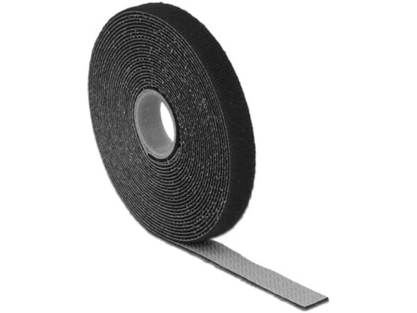 Delock - Kardborrefäste - 5 m - svart