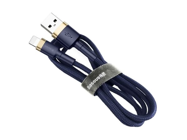 Baseus Cafule, 1 m, Lightning, USB A, Hankjønn, Hankjønn, Blå, Gull