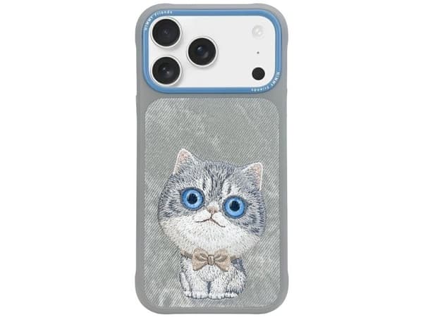Nimmy Big Eyed Pet 2.0 Cat-etui til iPhone 17 Pro Max grå