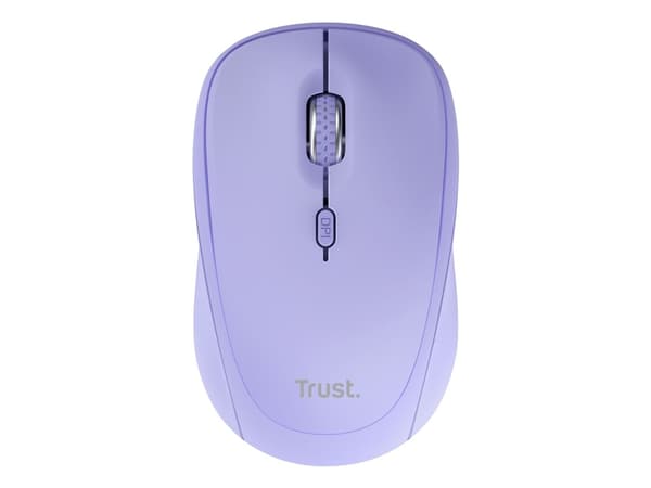 Trust Yvi+, Ambidextrous, Optinen, RF langaton + Bluetooth, 1600 dpi, Violetti