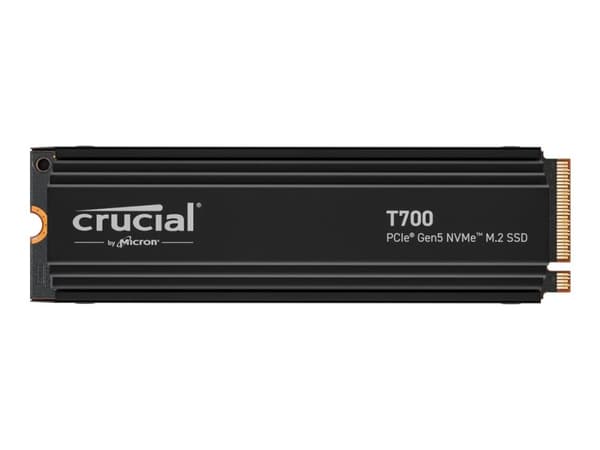 Crucial T700 2TB PCIe SSD med kjøleribbe