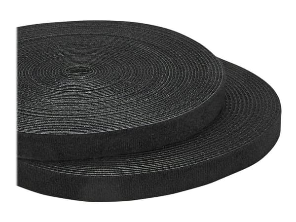 StarTech.com 100ft. Hook and Loop Roll - Cut-to-Size Reusable Cable Ties - Bulk Industrial Wire Fastener Tape - Adjustable Fabric Wraps - Black (HK...