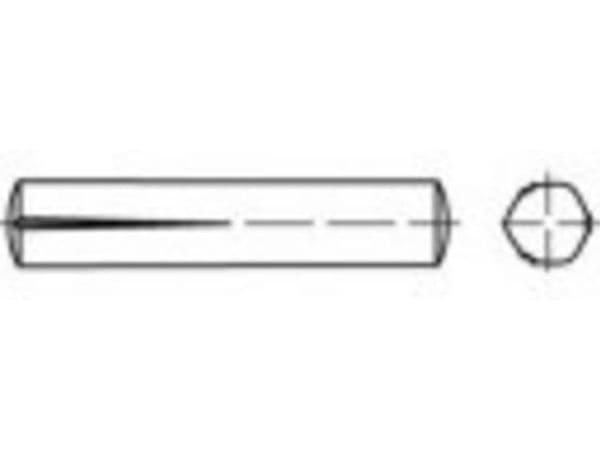 TOOLCRAFT TO-5378811 passtift 3 mm rustfritt stål A1, 100 stk