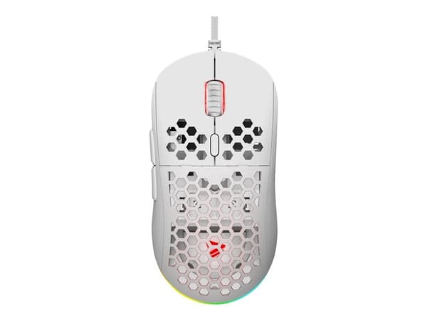 SAVIO HEX-R - Mus - kablet - USB - hvit - hengeboks