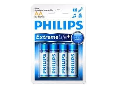 Philips ExtremeLife+ LR6E4B - Batteri 4 x AA-typ - alkaliskt