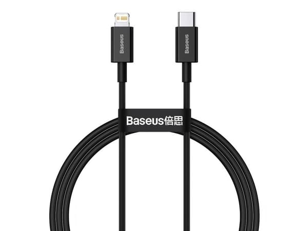 Baseus CATLYS-A01, 2 m, USB A, USB C/Lightning, musta