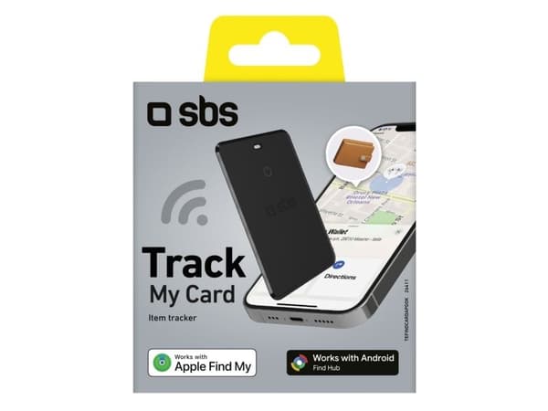 SBS Track My Card ultraohut yleispaikannin iOS Android - musta