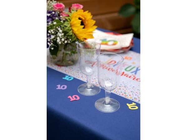 Klar plast vinglass, 6 stk