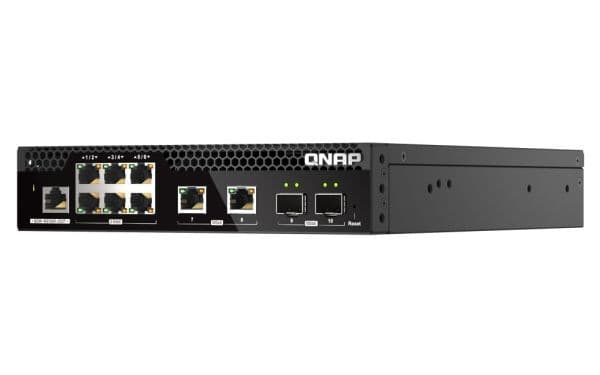 QNAP Web Managed Series - Switch - Halvbredd, lager 2 - Hanterad - Rackmonterbar