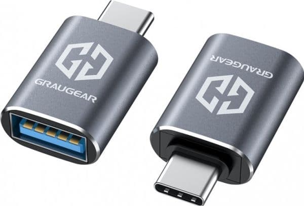 USB-adapter Graugear USB-A til USB-C grå (G-AD-ATC-10G-2)