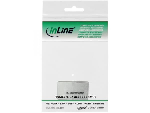 InLine 4043718074174, RJ45, RJ45, Hunkjønn/Hunkjønn, Sølv