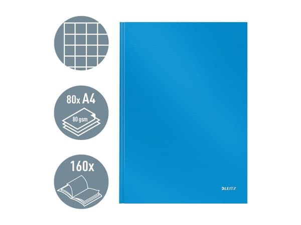 Leitz Solid A4, Yksivärinen, Sininen, A4, 80 arkkia, Matta, 90 g/m²