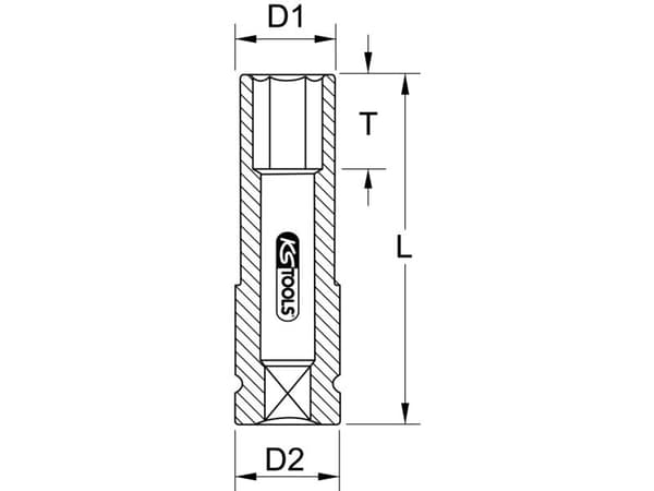 KS Tools 515.1072 hylsinsats 15 mm