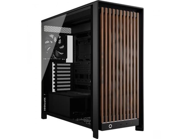 Corsair FRAME 5000D Wood RS Performance miditowerchassi, svart/valnöt