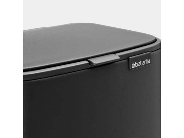 Brabantia Bo, 4 l, Rektangulær, Stål, Grå, Plast, Pedal