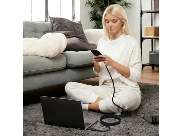 Adaptec TECH-PROTECT UB11T USB-C-kabel PD 240W / QC3.0 200 cm sort