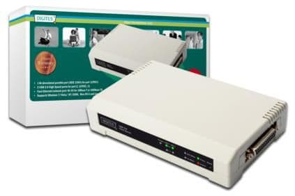 DIGITUS DN-13006-1 - Udskriftsserver - USB 2.0 / parallell - 10/100 Ethernet