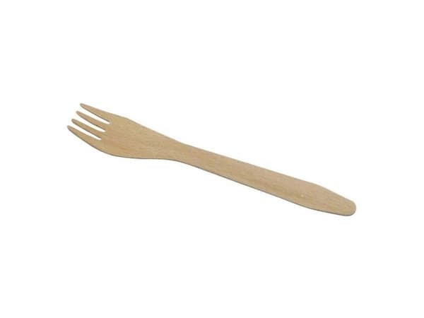 Träbestick gaffel Nature Line 16cm 100st/förpackning