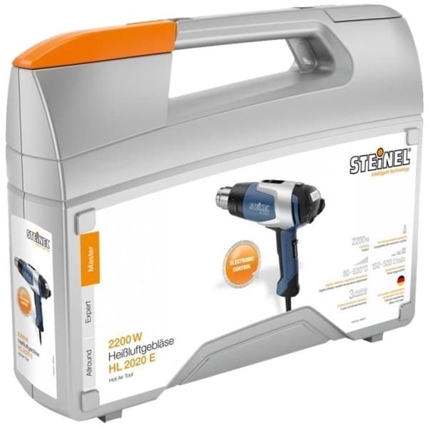 STEINEL HL 2020 E, Sort, Blå, Sølv, 500 l/min, 630 °C, 150 l/min, 80 °C, Strøm