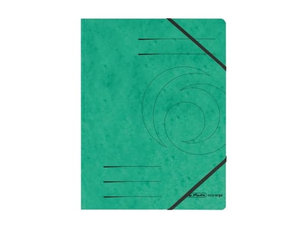 Herlitz 972471, Vanlig mapp, A4, Kartong, Grön, Mätt, papper