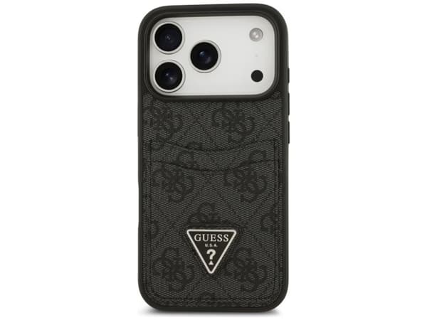 Guess 4G nauble Card Triangle MagSafe-etui til iPhone 17 Pro - sort