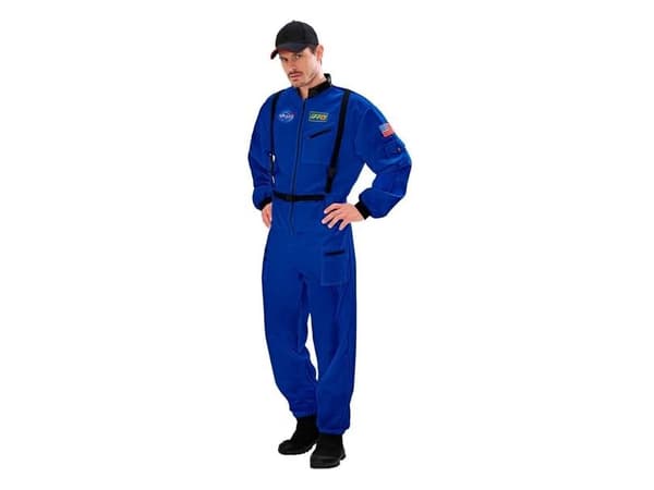 Blå astronautdräkt