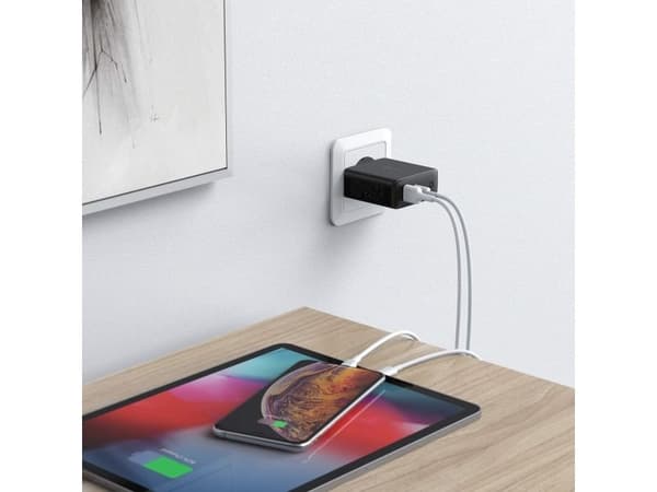 PA-D3 nätladdare 2xUSB PD 60W 5,4A (USB-A + USB-C)