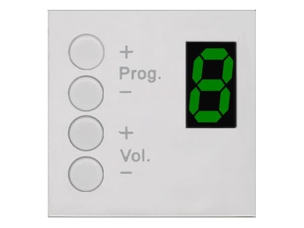 Audac - Knapppanel - display - LCD - kabel - hvit, RAL 9010