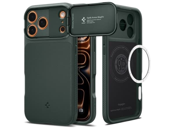 Spigen Optik Armor MagSafe Case for iPhone 17 Pro Max - Green