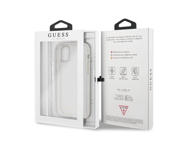 Guess GUHCN65PCGLSI hårt glitterfodral till iPhone 11 Pro Max - silver/silver