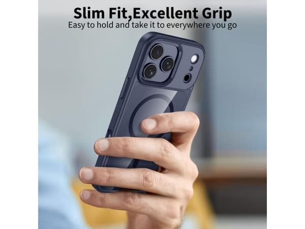 Tech-Protect MagMat MagSafe-etui for iPhone 17 Pro - transparent navyblå