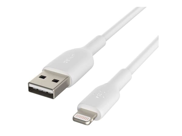 Belkin BoostCharge - Lightning-kabel - Lightning hann til USB hann - 1 m - hvit