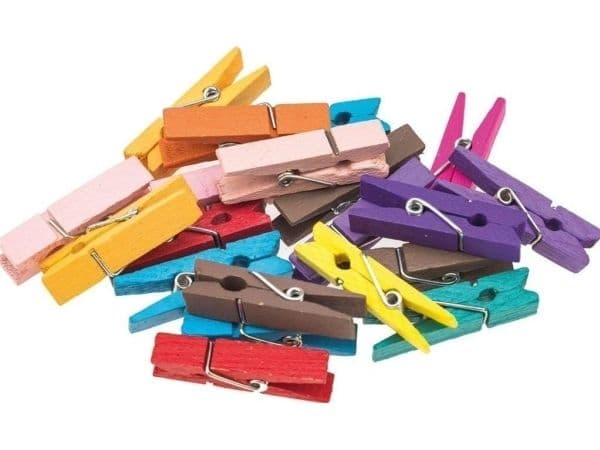 Fargerike klesklyper 3,5 cm 20 stk