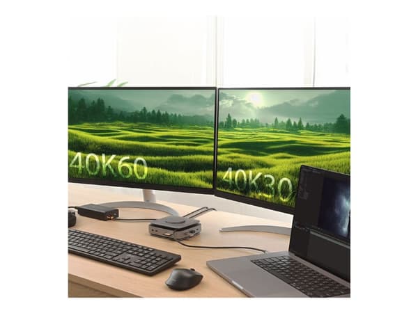 j5create JCD3199 - Dokkingstasjon + trådløs lader - USB-C 3.1 - HDMI - 1GbE