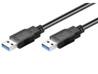 MicroConnect - USB-kabel - USB typ A (hane) till USB typ A (hane) - USB 3.0 - 1 m - svart