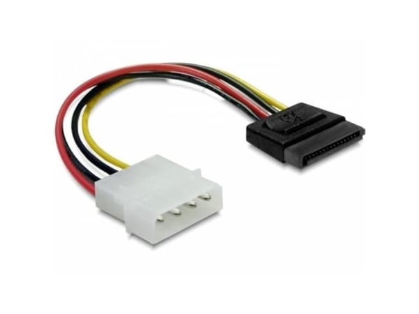 Delock - Strömkabel - SATA-ström (hane) till 4 pin intern effekt (hane) - 15 cm