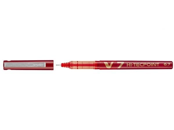 Pilot Hi-Tecpoint V7 - Rollerball-penna - röd - 0.7 mm