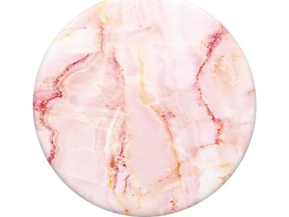 PopSockets Swappable PopGrip - Multifunksjonsholder for mobiltelefon - Rose Marble - rosa