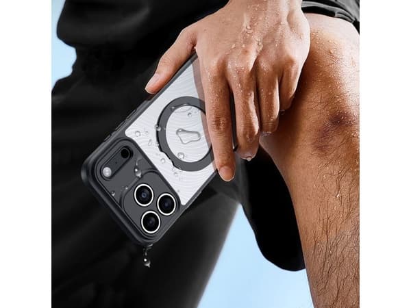 Dux Ducis Aimo Mag-etui med magnetisk ring og stativ for iPhone 17 Pro - sort