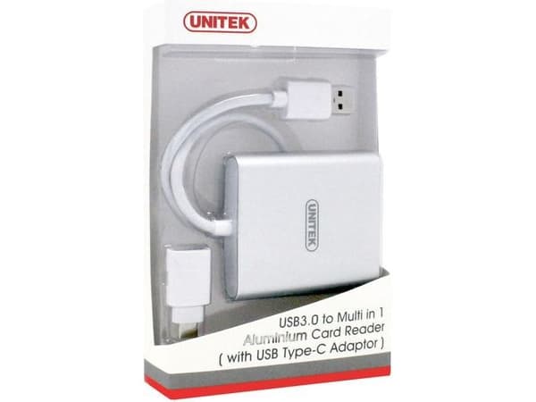 Unitek - Kortleser - alt-i-1 (SD, CF, microSD) - USB 3.0