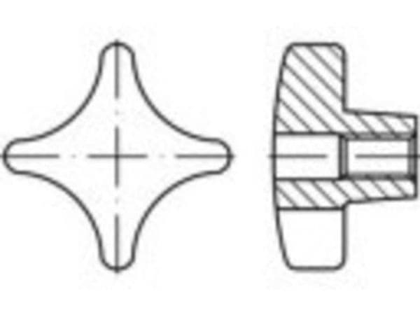 TOOLCRAFT korsgrepp i plast TO-5453865 10 st