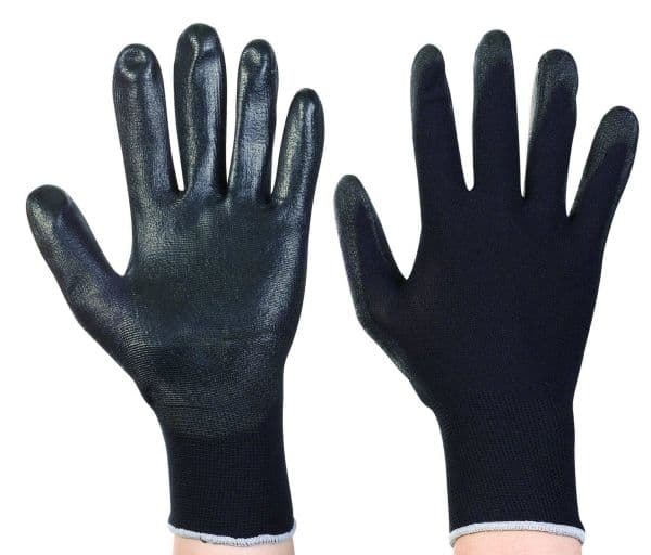 Haushalt Gloves Black Poly C22cbub 10-Size 6 Pair
