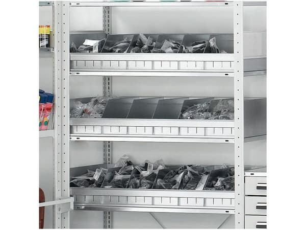 Ramsystem boltless, fackindelning för småsaker 1000 x 300 mm