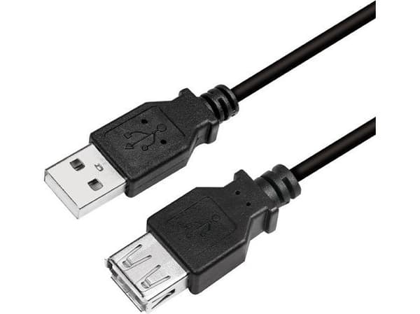 LogiLink CU0012B, 5 m, USB A, USB A, USB 2.0, 0,48 Gbit/s, Sort