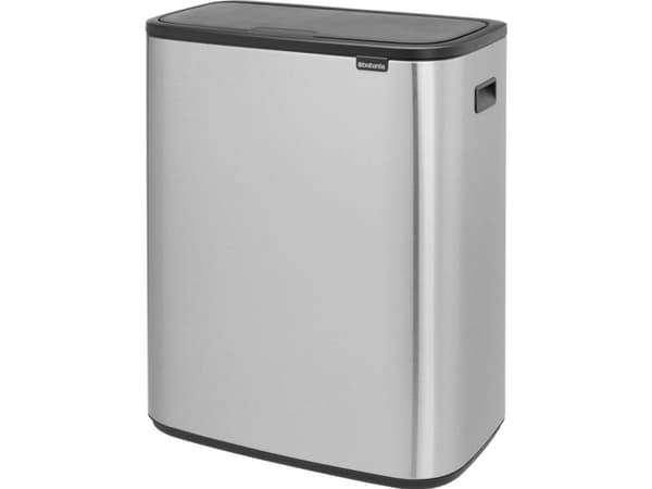 Brabantia Bo Touch Bin, 60 l, Rektangulær, Stål, Stål, Plast, Knapp