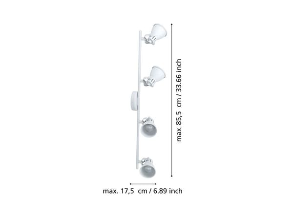 EGLO SERAS 1 spot 4x240 lm hvit