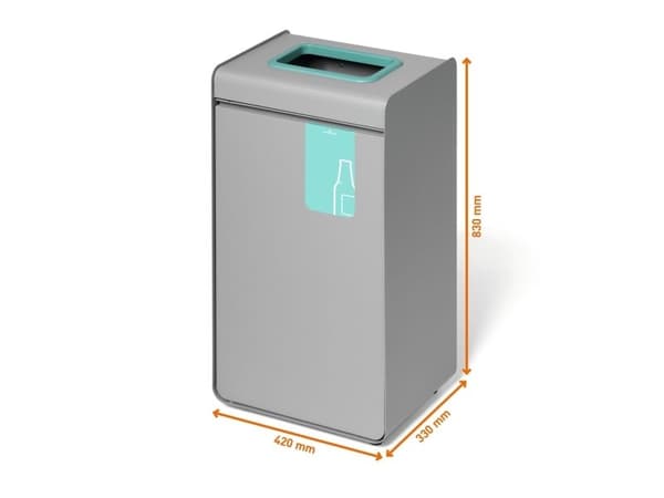 Avfallsbehållare durasort® 55 l glas
